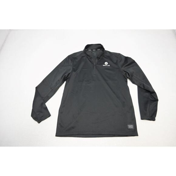 Nike Golf Jacket Dri Fit Performance 1/4 Zip Pull Over Black Mens Sz Medium - Picture 5 of 11